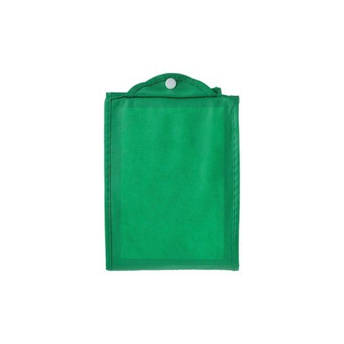 Stitched 80 g/m2 non-woven fabric foldable shopping bag with gusset and short handles