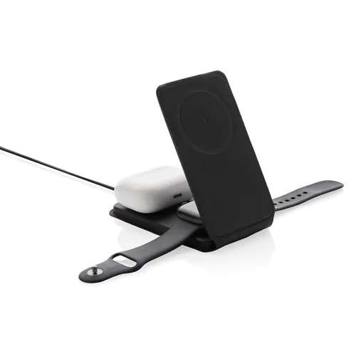 Chargeur magnétique 15W en PU recyclé RCS Swiss Peak Chargeur magnétique 15W en PU recyclé RCS Swiss Peak