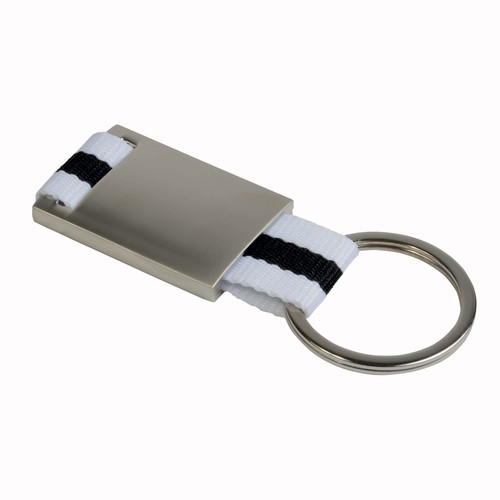 Metal and nylon key ring in a black box