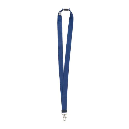 Recycled polyester R-PET lanyard with carabiner and safety hook