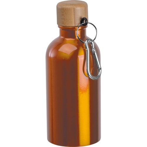 Botella de acero inoxidable con mosquetón, 400 ml Botella de acero inoxidable con mosquetón, 400 ml