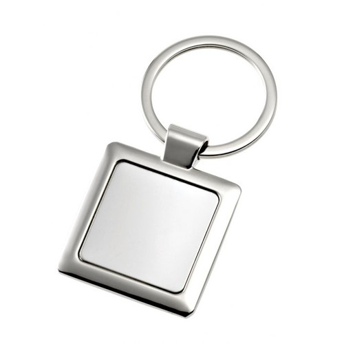 PORTE-CLÉS AVEC PLAQUE CARRÉE BRILLANTE PORTE-CLÉS AVEC PLAQUE CARRÉE BRILLANTE