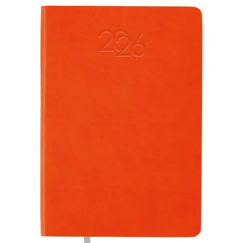 Weekly planner 2026 with soft cover in heat-reactive PU