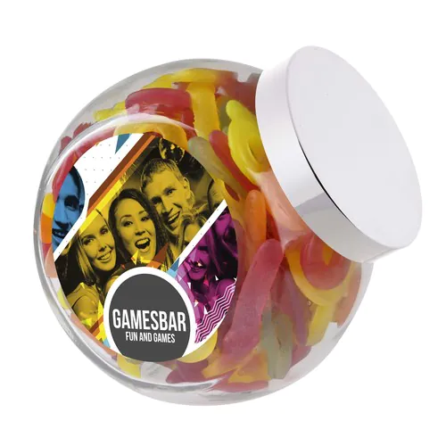 Bocal en verre de 2 litres, rempli de bonbons Bocal en verre de 2 litres, rempli de bonbons