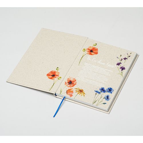 Mindnotes® diary in a grass paper hardcover