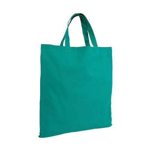 Bolsa de algodón con asas cortas. Bolsa de algodón con asas cortas.
