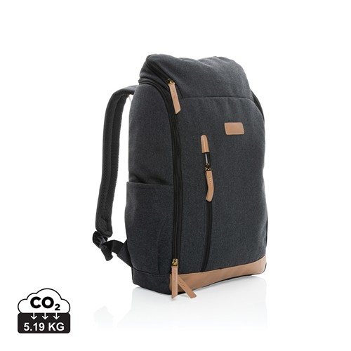 Impact AWARE™ 16 oz. recycled canvas 15" laptop backpack Impact AWARE™ 16 oz. recycled canvas 15" laptop backpack