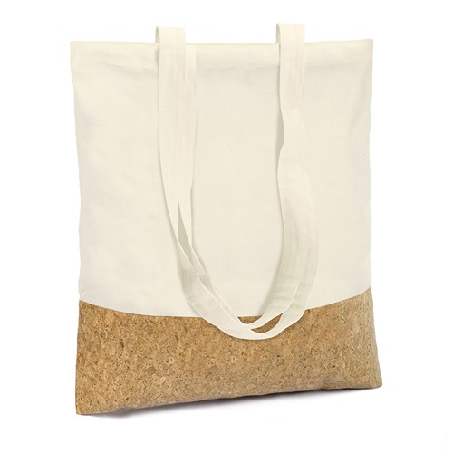 BOLSA SHOPPING DE ALGODÓN (135 g/m²) Y CORCHO