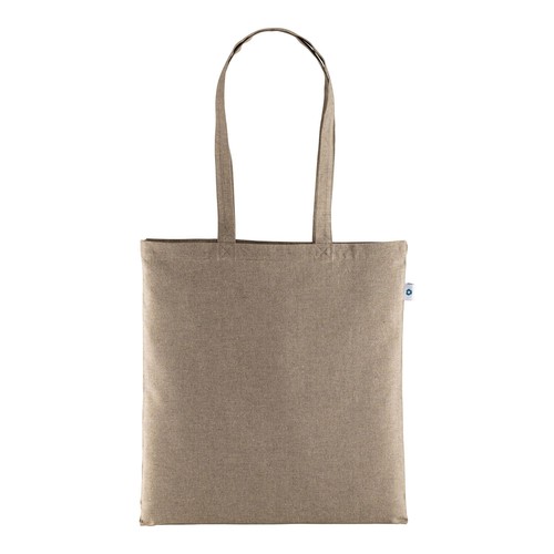 Recycled cotton shopping bag 190 g/m2, long handles, 38 x 42 cm