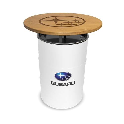 Barrel Table RAL Colour with Pinewood Table Top Barrel Table RAL Colour with Pinewood Table Top