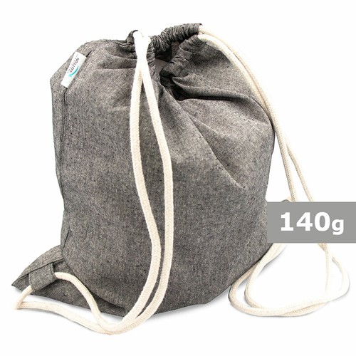 Recycled cotton and recycled polyester drawstring bag B'RIGHT | Jose Recycled cotton and recycled polyester drawstring bag B'RIGHT | Jose