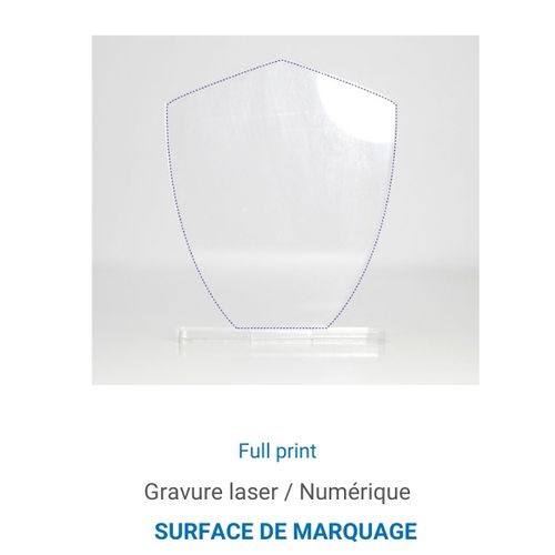 Trophée en plexiglas BLASON - France 5 mm Trophée en plexiglas BLASON - France 5 mm
