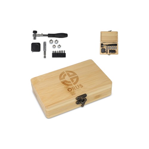 13pcs Tool set in bamboo box
