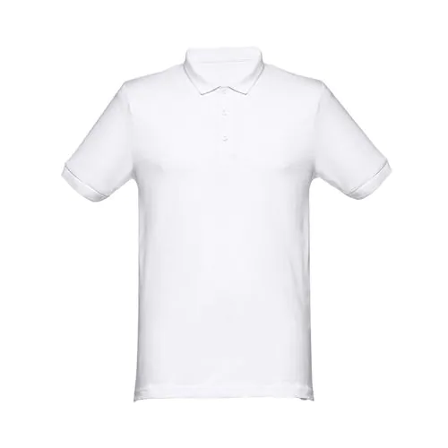 THC MONACO WH. Polo da uomo a maniche corte in cotone cardato THC MONACO WH. Polo da uomo a maniche corte in cotone cardato