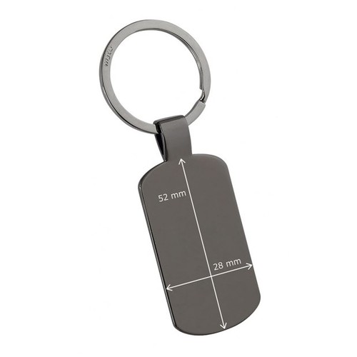 BURNISHED RECTANGLE KEY RING-NO BOX
