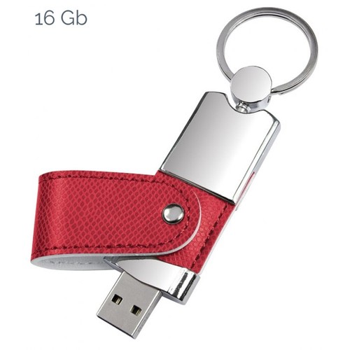 USB LEATHER RED