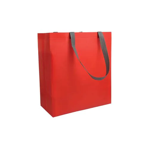 Laminated, heat-sealed 100 g/m2 non-woven fabric shopping bag with gusset Laminated, heat-sealed 100 g/m2 non-woven fabric shopping bag with gusset