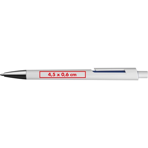 Stylo bille blanc avec applications colorées Stylo bille blanc avec applications colorées