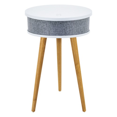 Mesa de centro con altavoz y cargador. Green Bay