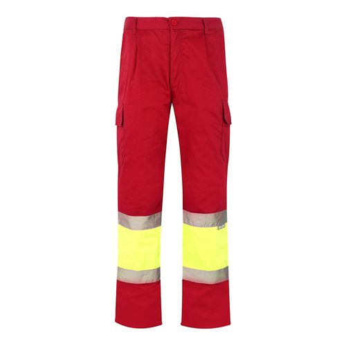 VL ATHENA. Pantaloni in twill bicolore, foderati, con diverse tasche, in cotone (20%) e poliestere (80%)