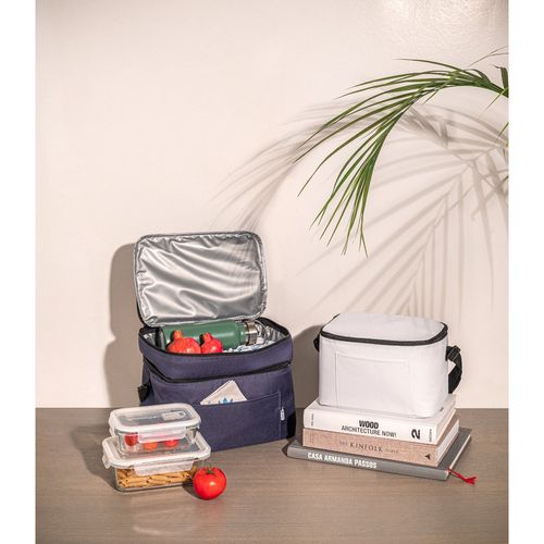 CANCUN. Sac thermique en polyester recyclé 600D avec sangle réglable 7 L
