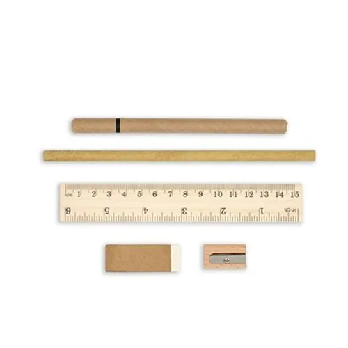 School set, pencil case, pencil, ball pen, ruler, eraser and pencil sharpener | Clark