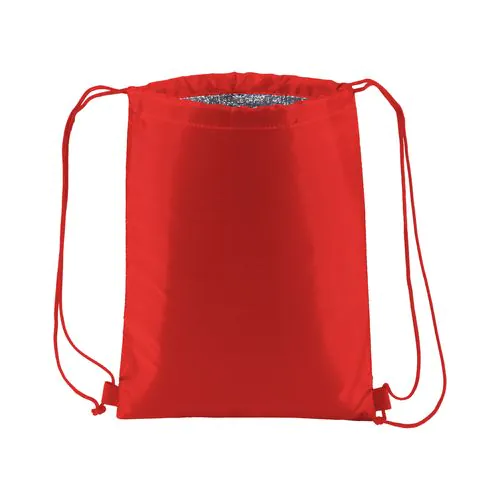 210T polyester insulated backpack with drawstring closure