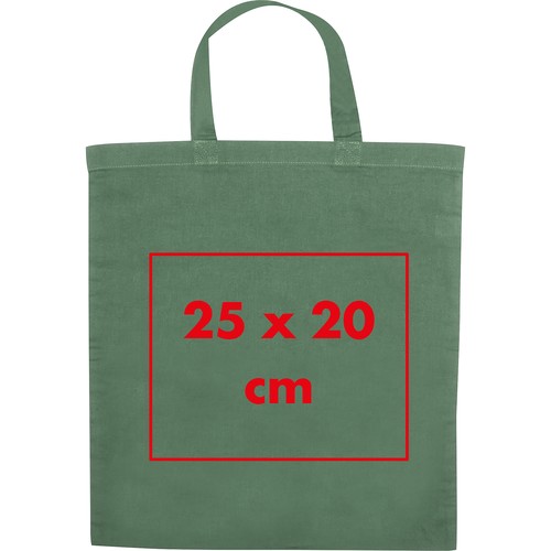 Bolsa de algodón con asas cortas Bolsa de algodón con asas cortas