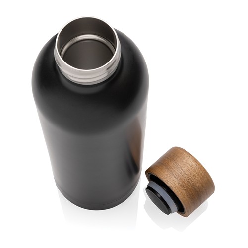 Wood RCS certified recycled stainless steel vacuum bottle Wood RCS certified recycled stainless steel vacuum bottle