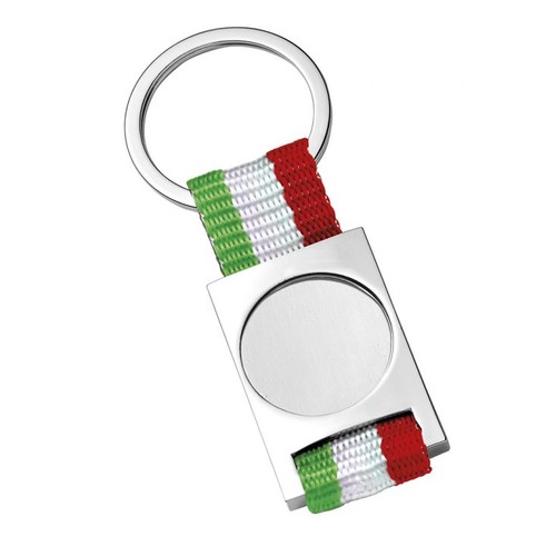 KEY CHAIN ITALIAN FLAG HOLLOW 25 mm KEY CHAIN ITALIAN FLAG HOLLOW 25 mm