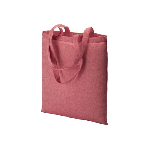150 g/m2 recycled cotton shopping bag, melange effect, long handles 150 g/m2 recycled cotton shopping bag, melange effect, long handles