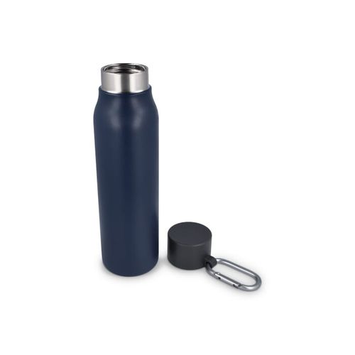 Botella térmica con mosquetón y acabado mate, 600 ml