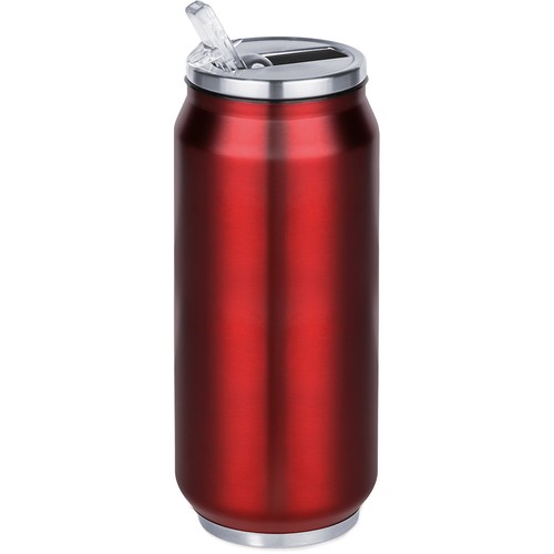 BOUTEILLE THERMIQUE 500 ML EN FORME DE CANETTE A DOUBLE PAROI ISOLANTE EN ACIER ET PLASTIQUE