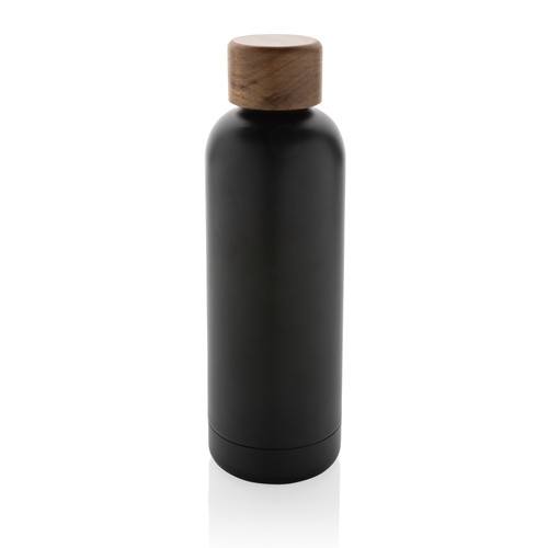 Wood RCS certified recycled stainless steel vacuum bottle Wood RCS certified recycled stainless steel vacuum bottle