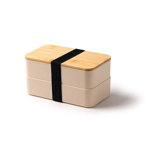 Lunch box with two compartments. Includes cutlery Gérson