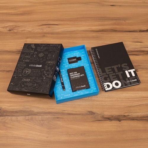 STARTER KIT INFINITEBOOK. Infinitebook" kit with hardcover, 1 cleaning kit, 1 marker and 1 ballpoint holder STARTER KIT INFINITEBOOK. Infinitebook" kit with hardcover, 1 cleaning kit, 1 marker and 1 ballpoint holder