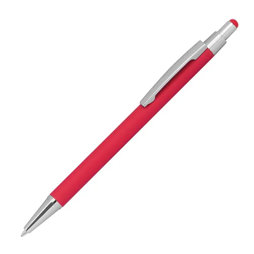 Metal ballpen with rubber coating and touch function Metal ballpen with rubber coating and touch function