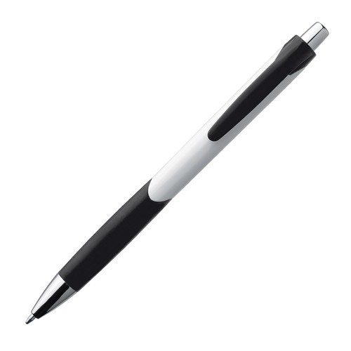 Pen met drukmechanisme en een rubberen grip