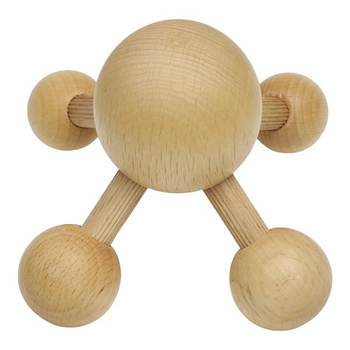 Herramienta de masaje de madera con 4 patas, "Made in Europe"
