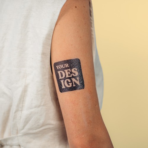 temporary colour tattoo - 75 x 75 mm