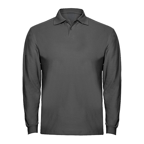 Polo de manga larga en piqué de algodón EMERA LONG