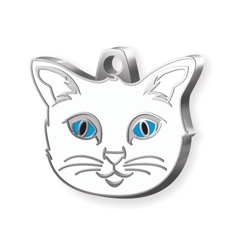 MEDAILLE CHAT ANGORA BLANC