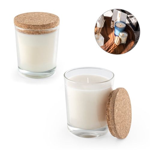 ZEN 180. Bougie aromatique dans une coupelle en verre avec un couvercle en liège 180 g ZEN 180. Bougie aromatique dans une coupelle en verre avec un couvercle en liège 180 g