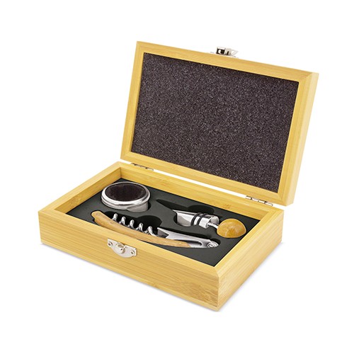 Ensemble de vin avec accessoires en acier inoxydab Barra Ensemble de vin avec accessoires en acier inoxydab Barra