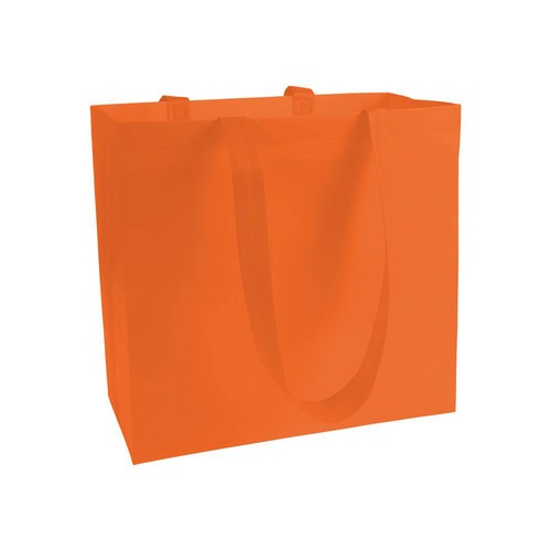Shopper en TNT laminé, anses longues et soufflet