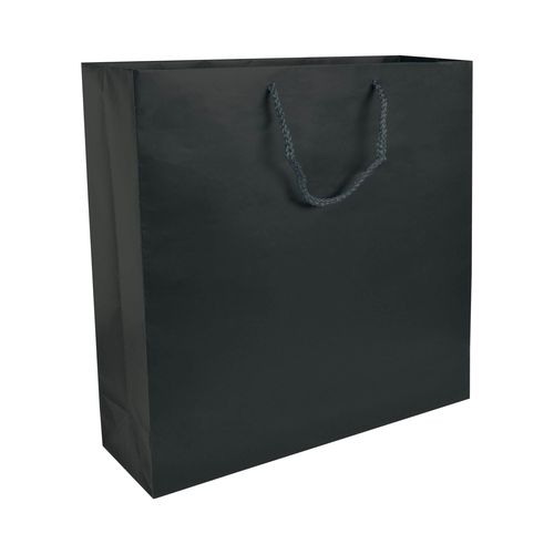157 g/m2 matte laminated paper shopping bag with gusset and bottom reinforcement