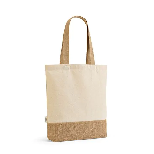 Shopper Puncak in cotone riciclato 180 gsm e juta 275 gsm