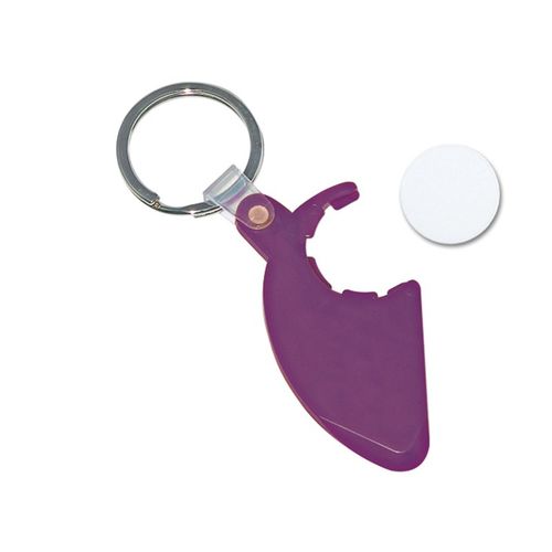 sleutelhanger met winkelmuntje sleutelhanger met winkelmuntje