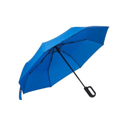 Parapluie automatique en R-PET avec poignée à mousqueton Parapluie automatique en R-PET avec poignée à mousqueton