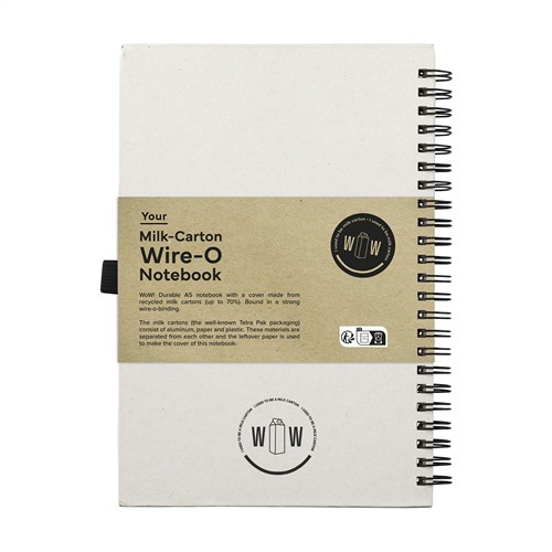 Milk-Carton Wire-O Paper Notebook A5 Milk-Carton Wire-O Paper Notebook A5
